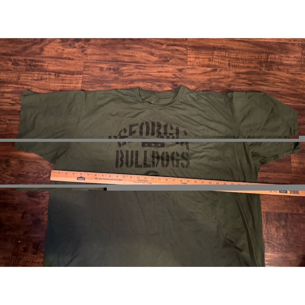 FANATICS Men's Georgia Bulldogs Army Green Stencil Spell Out T-Shirt Size 4XL - Picture 5 of 5